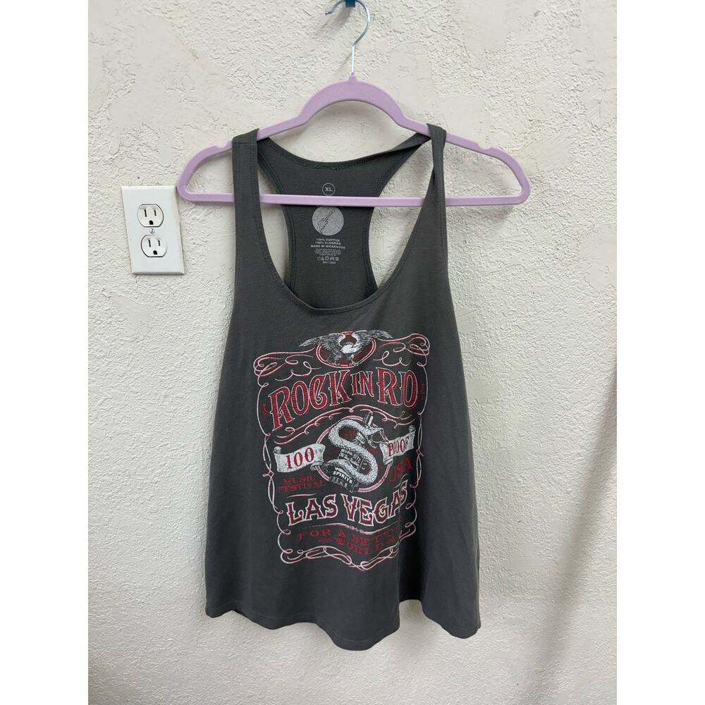 Rock in Rio Festival Las Vegas Gray Racerback Tank Top XL